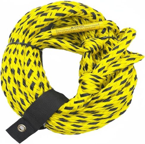 Towing Rope Heavy Duty Polyethylene Braided Tube Rope Water Ski Tow Cord Harness Stainless Steel Connection Quick Release Suitable for Fishing Water Adventure in Saudi Arabia