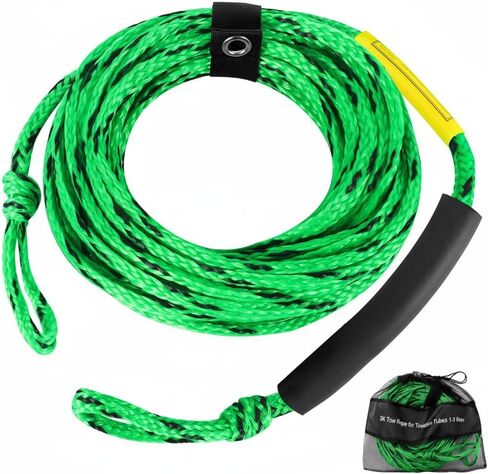 Towing Rope Heavy Duty Polyethylene Braided Tube Rope Water Ski Tow Cord Harness Stainless Steel Connection Quick Release Suitable for Fishing Water Adventure in Saudi Arabia