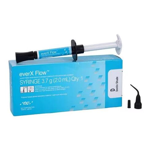 GC 012901 everX Flow Flowable Dental Composite Syringe Dentin 3.7g – Short-Fiber Reinforced for Core Build-Up, Dentin Replacement in Kuwait