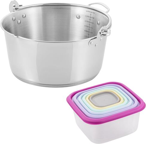 9Qt Prep•N•Cook Maslin Pan by McSunley (Maslin + Stainless Steel Bowl & Colander) in Saudi Arabia
