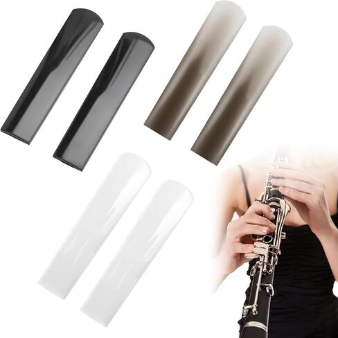 Bb Clarinet Reeds 2.5 قوة، ملحقات الكلارينيت طرف القصب الرقيق | 6 عبوات من قصب الكلارينيت التقليدية للمبتدئين، مجموعة قصب الكلارينيت الطبيعية الممتازة مع حقيبة واقية in Kuwait