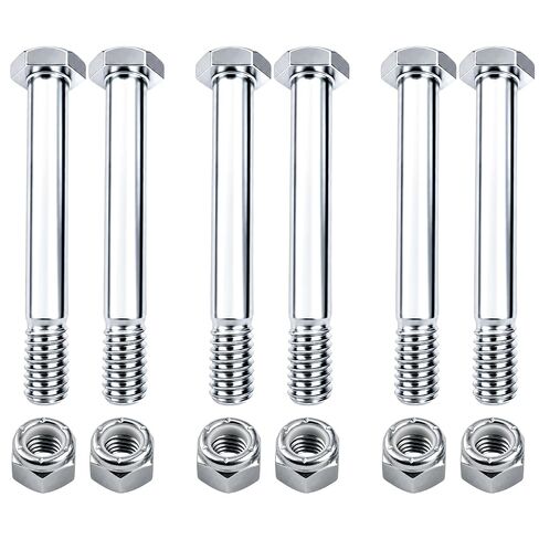 HKlanyue5/16 x18x2-9/100 Caster Wheel Bolt and nut， Carbon Steel, Galvanized, hex Head Screw, Suitable for handcarts, Replacement hub Bolt (8) in Kuwait