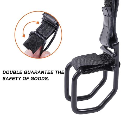 Vigorport Baby Stroller Hooks for Hanging Diaper Bags, Genuine Leather Stroller Organizer Clip for Purse Shopping, Wonderfold Wagon, Snap and Go Stroller Accessories (Normal, Black) in Saudi Arabia