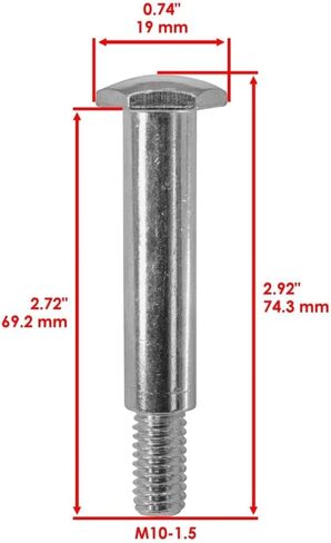 Deck Wheel Bolt Kit 3/8-16 x 2.7 w/Nut & Washer Replacement for LT2044 LT300 Series Zero Turn Lawn Mowers, Heavy Duty Steel, 2 Pack in Kuwait