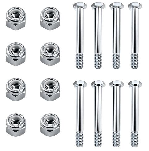 8-Set Caster Wheel Bolts and Nuts,5/16"-18x2-1/5,Carbon Steel Galvanized, hex Head Screw with 1/2" Lock Keyway, Replacement Hardware for Handcarts, Dollies and Utility Carts. in Kuwait