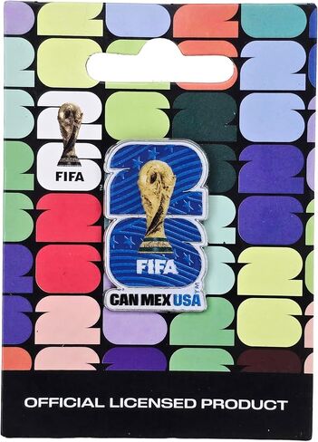 Official FIFA World Cup 2026 Lapel Pin – Blue Trophy Logo in Kuwait