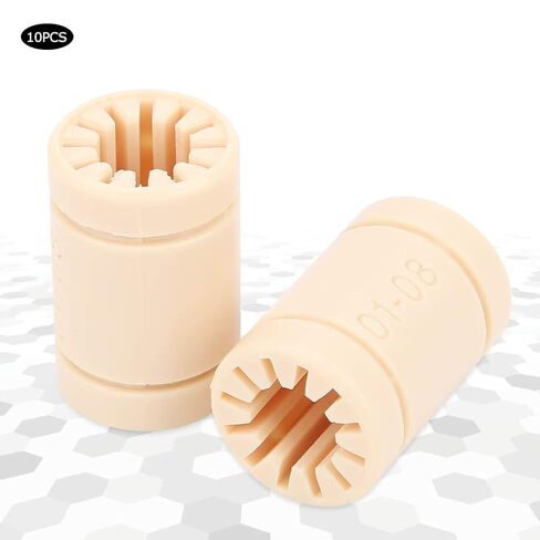 Jeanoko 10 قطع LM8UU تحمل أجزاء البطانة الخطية البلاستيكية LM8UU RJMP ثلاثية الأبعاد ملحقات البوليمر الصلبة تحمل استبدال لملحقات الطابعة ثلاثية الأبعاد in Kuwait
