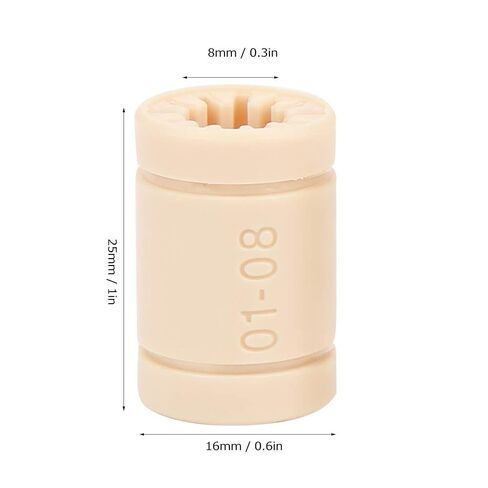 Jeanoko 10 قطع LM8UU تحمل أجزاء البطانة الخطية البلاستيكية LM8UU RJMP ثلاثية الأبعاد ملحقات البوليمر الصلبة تحمل استبدال لملحقات الطابعة ثلاثية الأبعاد in Kuwait