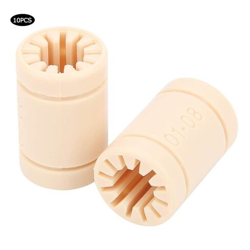 Jeanoko 10 قطع LM8UU تحمل أجزاء البطانة الخطية البلاستيكية LM8UU RJMP ثلاثية الأبعاد ملحقات البوليمر الصلبة تحمل استبدال لملحقات الطابعة ثلاثية الأبعاد in Kuwait