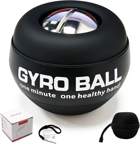 EXBEPE All-Metal Wrist Gyro Ball,Weighted Power Wrist Ball,Wrist Forearm Trainer for Strength & Rehabilitation,Carpal Tunnel Relief Tool,Desk Stress Relief Toy,for Sports & Office Use with Ball Bag in Kuwait