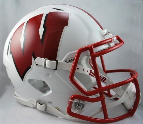 RIDDELL SPORTS NCAA Wisconsin Badgers Speed Authentic Helmet, White in Kuwait