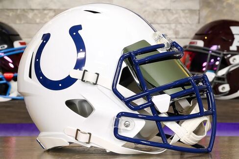 خوذة عرض السرعة Indianapolis, Colts القابلة للتجميع - إصدار GG خاص - مع ملصق مجاني لعلم الولايات المتحدة الأمريكية - شبكة خضراء in Kuwait