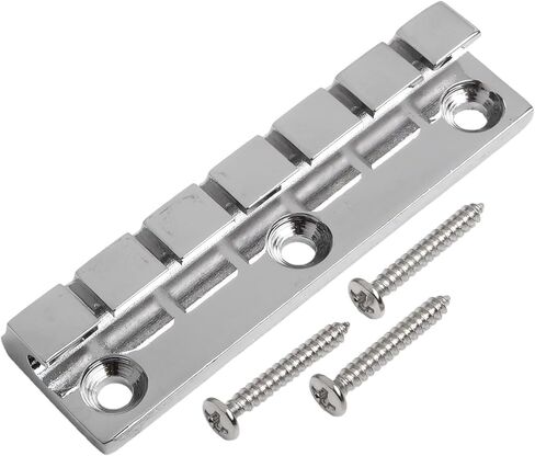 Electric Guitar Stopbar Tailpiece Bridge in Chrome for 6, 7, or 12 String Flat Top Guitars(6 String) in Saudi Arabia