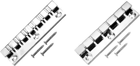 Electric Guitar Stopbar Tailpiece Bridge in Chrome for 6, 7, or 12 String Flat Top Guitars(6 String) in Saudi Arabia