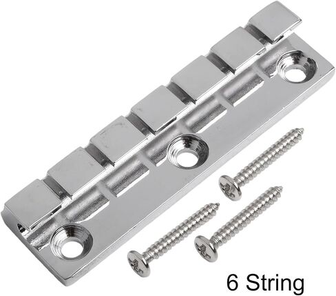 Electric Guitar Stopbar Tailpiece Bridge in Chrome for 6, 7, or 12 String Flat Top Guitars(6 String) in Saudi Arabia