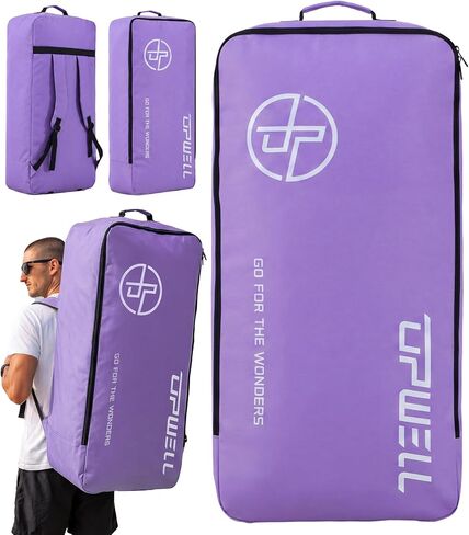 حقيبة ظهر UPWELL 120L SUP للتجديف، حقيبة حمل كبيرة جدًا قابلة للنفخ مع أشرطة كتف مبطنة، تناسب عالمي لمعظم الألواح، حقيبة سفر مقاومة للماء وجيدة التهوية in Kuwait