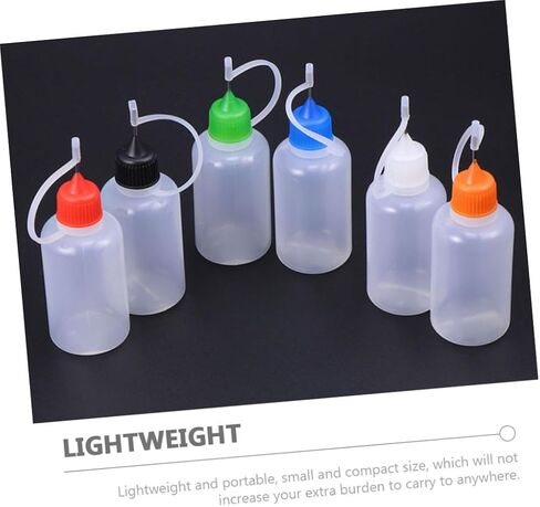 jojofuny 20 Pack 30ml Refillable Plastic Glue Squeeze Bottles with Needle Tip and Caps, Semi- Liquid Dispensing Applicator Bottles for Industrial and Craft Use Random Color in Kuwait