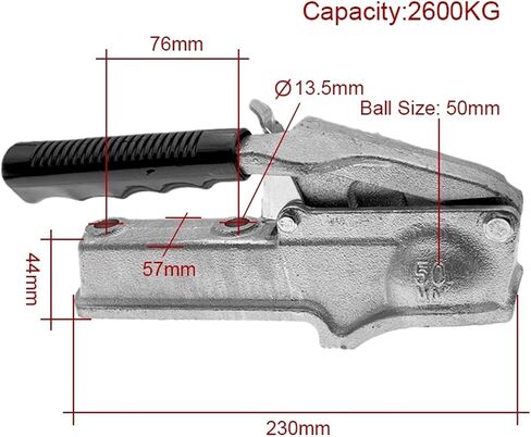 2600KG Trailer Hitch Cast Coupling Towball Coupler RV Camper Accessories Caravan Parts Components in Kuwait