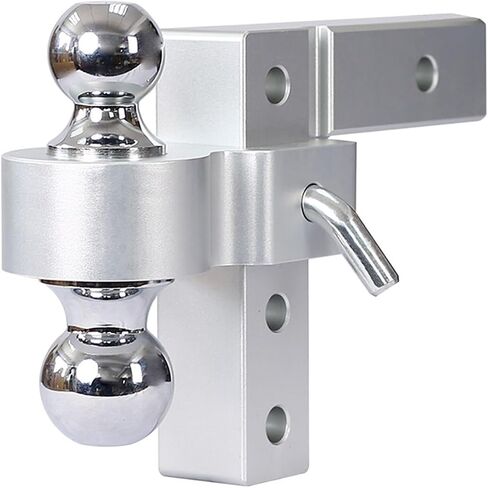 Aluminum 4 Levels Adjustable 6" Trailer Raise Drop W/Tow Hook Double Ball Mount 2 Inch Standard Receiver Parts in Kuwait
