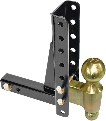 10000Lbs 7.5" Drop Adjustable Trailer Hitch Tow 2-5/16" LBS GTW Ball Mount Dual Towing Ball RV Camper Caravan Accessories in Kuwait