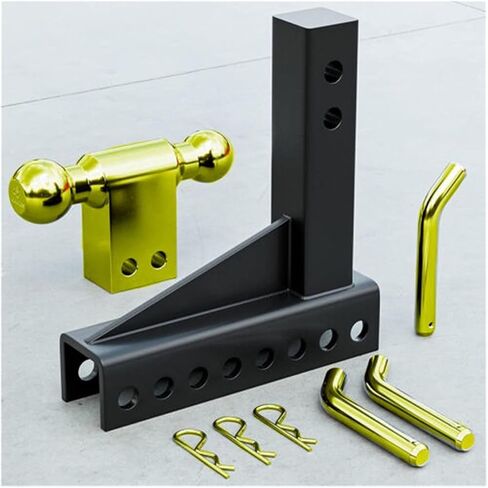 10000Lbs 7.5" Drop Adjustable Trailer Hitch Tow 2-5/16" LBS GTW Ball Mount Dual Towing Ball RV Camper Caravan Accessories in Kuwait