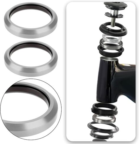 OTOTEC قطعتان من محمل سماعة الدراجة السفلي 36 درجة × 45 درجة MTB ACB جزء بديل MR127 متوافق مع FSA Orbit No.57 TH-073 ملحق محامل مختومة لسماعة الرأس in Kuwait
