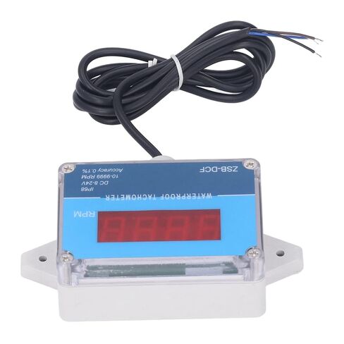 Motor Tachometer Speed Meter Sensor IP68 Water Proof LED Digital Display DC 8V‑24V, Digital LED Tachometer RPM Speed Meter, Industrial Tachometers Easy Installation in Kuwait