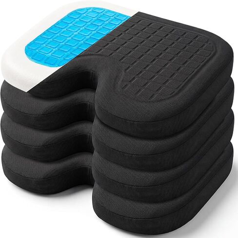 Gerrii Stadium Seat Cushions for Bleachers, Zipperless Cooling Gel Memory Foam Chair Seat Pads with Handle, Waterproof Non Slip Portable Cushions for Soccer Football Game, Concert, Outdoor Event in Kuwait