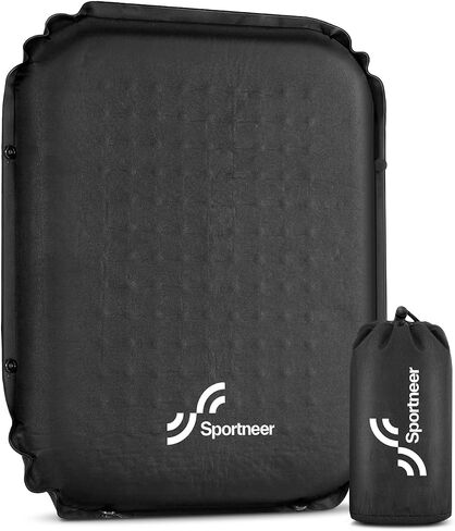 Sportneer Inflatable Seat Cushion: Self-Inflating 2" High Rebound Foam Cushion for Airplane Bleacher Stadium and Outdoor Events – 0.48lbs Lightweight & Easy to Carry for Sports Fans, 2 Pack in Kuwait