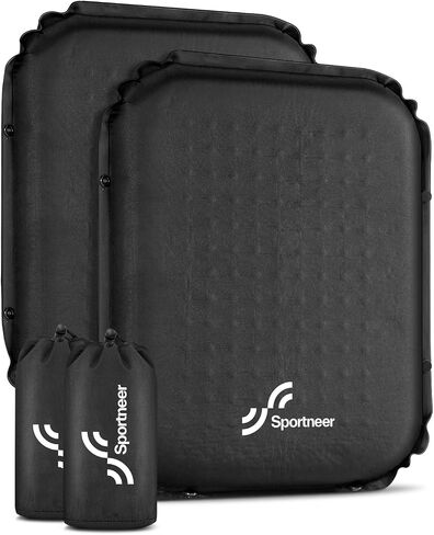 Sportneer Inflatable Seat Cushion: Self-Inflating 2" High Rebound Foam Cushion for Airplane Bleacher Stadium and Outdoor Events – 0.48lbs Lightweight & Easy to Carry for Sports Fans, 2 Pack in Kuwait