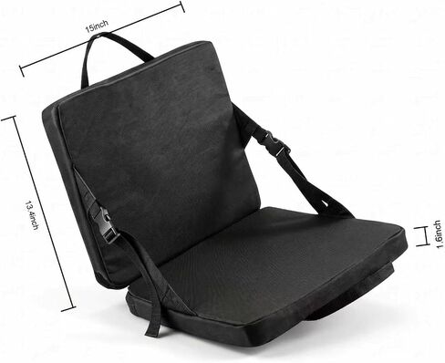 Foldable Stadium Seat with Back Support – Portable Folding Chair Cushion for Bleacher Chairs, Lightweight Stadium Seat for Sports Events, Outing, Hiking & Fishing – Indoor & Outdoor in Kuwait