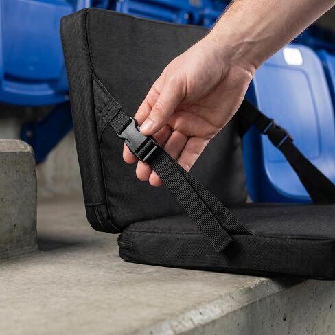 Foldable Stadium Seat with Back Support – Portable Folding Chair Cushion for Bleacher Chairs, Lightweight Stadium Seat for Sports Events, Outing, Hiking & Fishing – Indoor & Outdoor in Kuwait