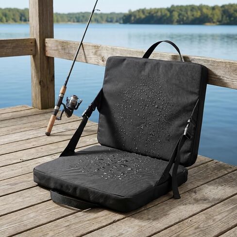 Foldable Stadium Seat with Back Support – Portable Folding Chair Cushion for Bleacher Chairs, Lightweight Stadium Seat for Sports Events, Outing, Hiking & Fishing – Indoor & Outdoor in Kuwait