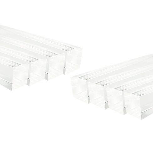 8Pcs Clear Acrylic Square Rods, 12mm x 300mm (1/2" x 12") Thick Transparent Plastic Dowel Sticks for DIY Crafts, Structural Support, Models (8, 12x12x300mm) in Kuwait