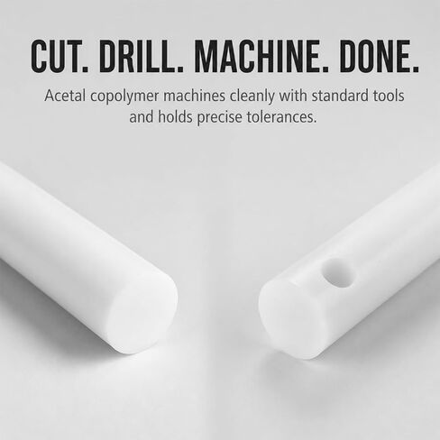SOUJAP 6 Pack White Round Acetal Copolymer Rod, 12 x 1 Inch, Plastic Rods for DIY, Spacers, Non-Marring Fixtures in Kuwait