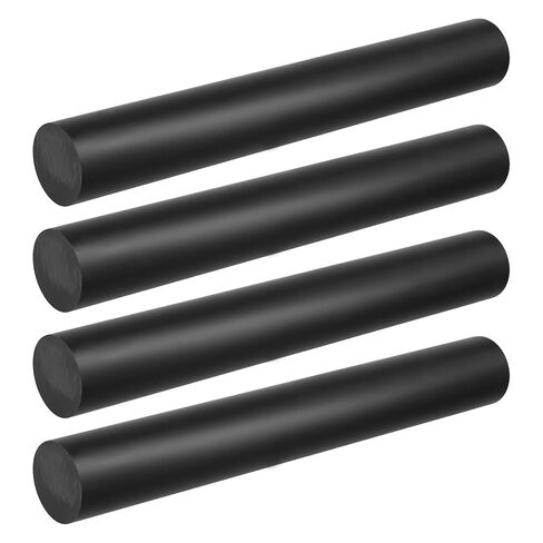 4 Pack 11.9 x 1.6 Inch Round Acetal Copolymer Rod, Black Plastic Rod for Handicrafting, DIY Use and Model Making in Kuwait
