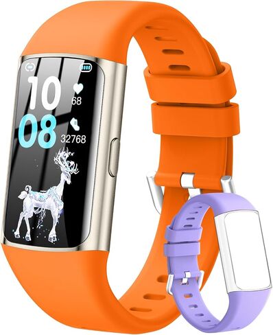 Smart Watch, Step Tracker Watch with 24/7 Heart Rate Monitor, Blood Oxygen, Sleep Monitor, Step Counter, Sports, IP68 Waterproof Fitness Watches for Men Women Compatible with Android & iPhone (Black) in Saudi Arabia