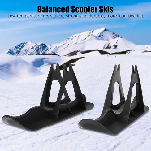 2pcs Snow Scooter Ski Skate Board Sled Conversion Kit, Transform Balance Bike into Sled, Winter Cycling Ski Attachment for Kids Car Scooter for Balance Bike Scooter Parts, Black in Kuwait