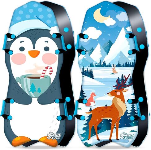 Sunlite Sports 45" Snow Sled – Foldable or Foam Style Toboggan for Kids & Adults, Reinforced Bottom, Durable Stitching & Ergonomic Handles – Lightweight & Portable Winter Sled in Kuwait