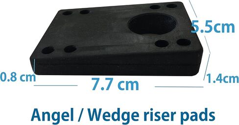 براغي أجهزة لوح التزلج VJ Longboard Cruiser مقاس 1.75 بوصة ومجموعة وسائد مطاطية زاوية وتد أسود in Kuwait