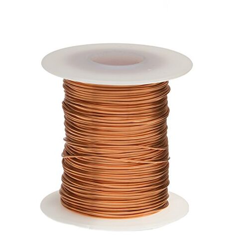 Bare Copper Wire, Buss Wire, 14 AWG, 25' Length, 0.0641" Diameter, Natural in Kuwait
