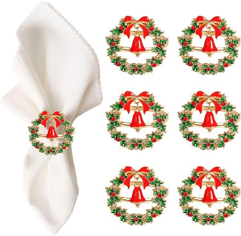 wonlex 250th Patriotic Bow Napkin Rings Set of 6, Alloy Red Blue White Bow Napkin Ring Serviette for Fourth of July, Table Decor, Banquet, Family, Festive Dinning in Saudi Arabia