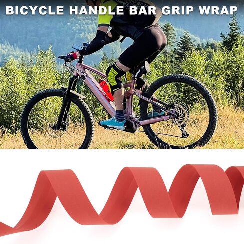 Bike Handlebar Tape Non-Slip | Bicycle Handlebar Grip Tape Red 1 Pair in Kuwait
