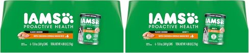 IAMS PROACTIVE HEALTH Adult Wet Dog Food Classic Ground with Lamb and Whole Grain Rice, 6-Pack of 13 oz. Cans in Kuwait