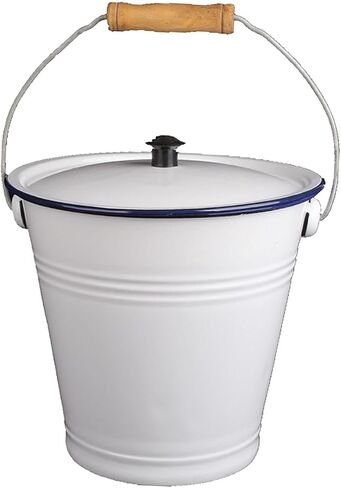Enamel-Coated Metal Pail with Sturdy Handle for Outdoor Events, 3L in Kuwait