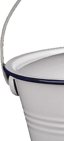 Enamel-Coated Metal Pail with Sturdy Handle for Outdoor Events, 3L in Kuwait