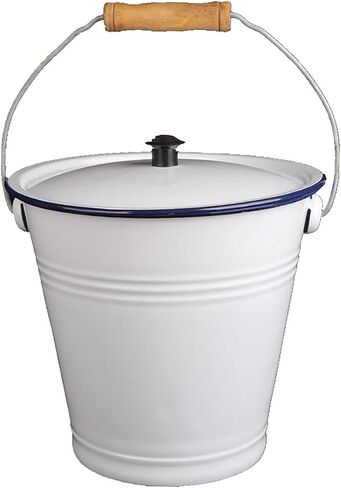 Enamel-Coated Metal Pail with Sturdy Handle for Outdoor Events, 3L in Kuwait