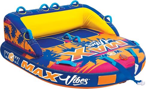 WOW Sports Max Vibes Tropic Rush Towable Tube - 1-2 Riders - for Boating - Youth & Adults in Kuwait