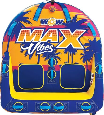 WOW Sports Max Vibes Tropic Rush Towable Tube - 1-2 Riders - for Boating - Youth & Adults in Kuwait