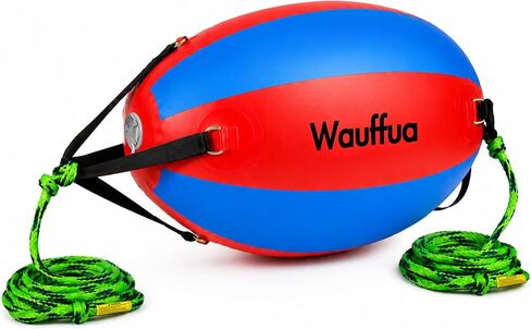 Towable Tube Rope Booster Ball, Tow Rope for Boat Tubing, 2 x 60 ft Rope for Lift and Visibility with 4100lb Break Strength for Boating, Water Sports in Saudi Arabia